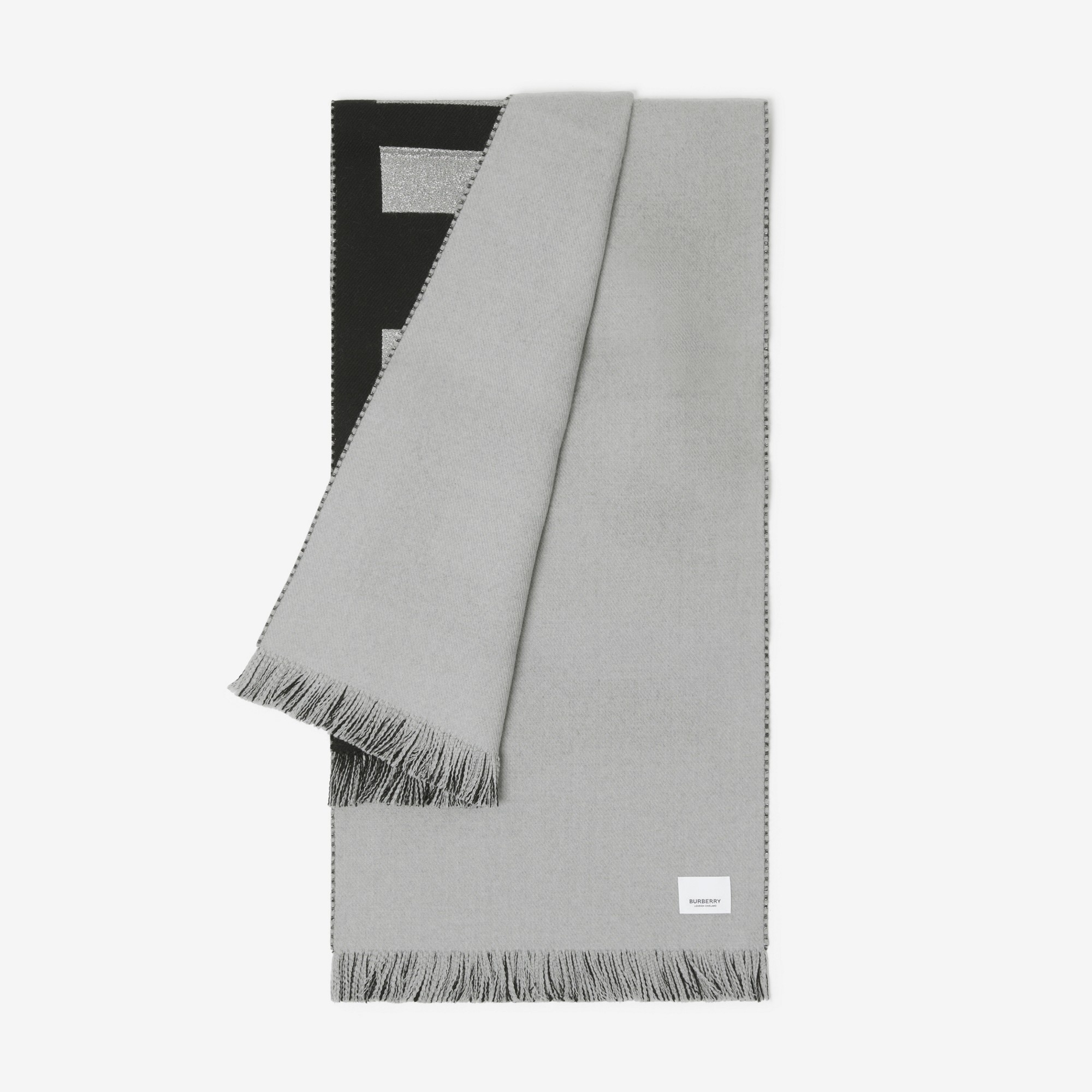 Logo Wool Blend Jacquard Scarf - 3