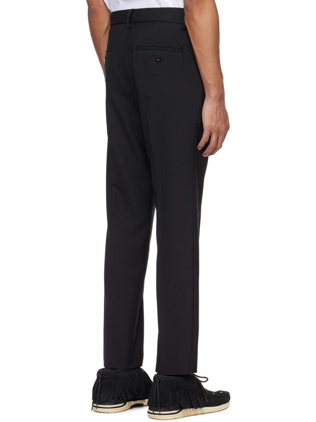 Black Suiting Bonding Trousers - 3