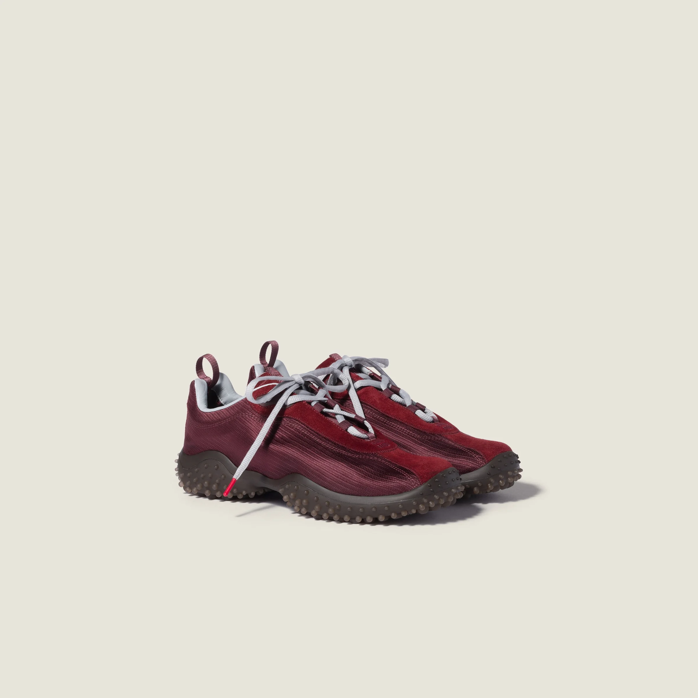 Bubble technical fabric and suede sneakers - 1