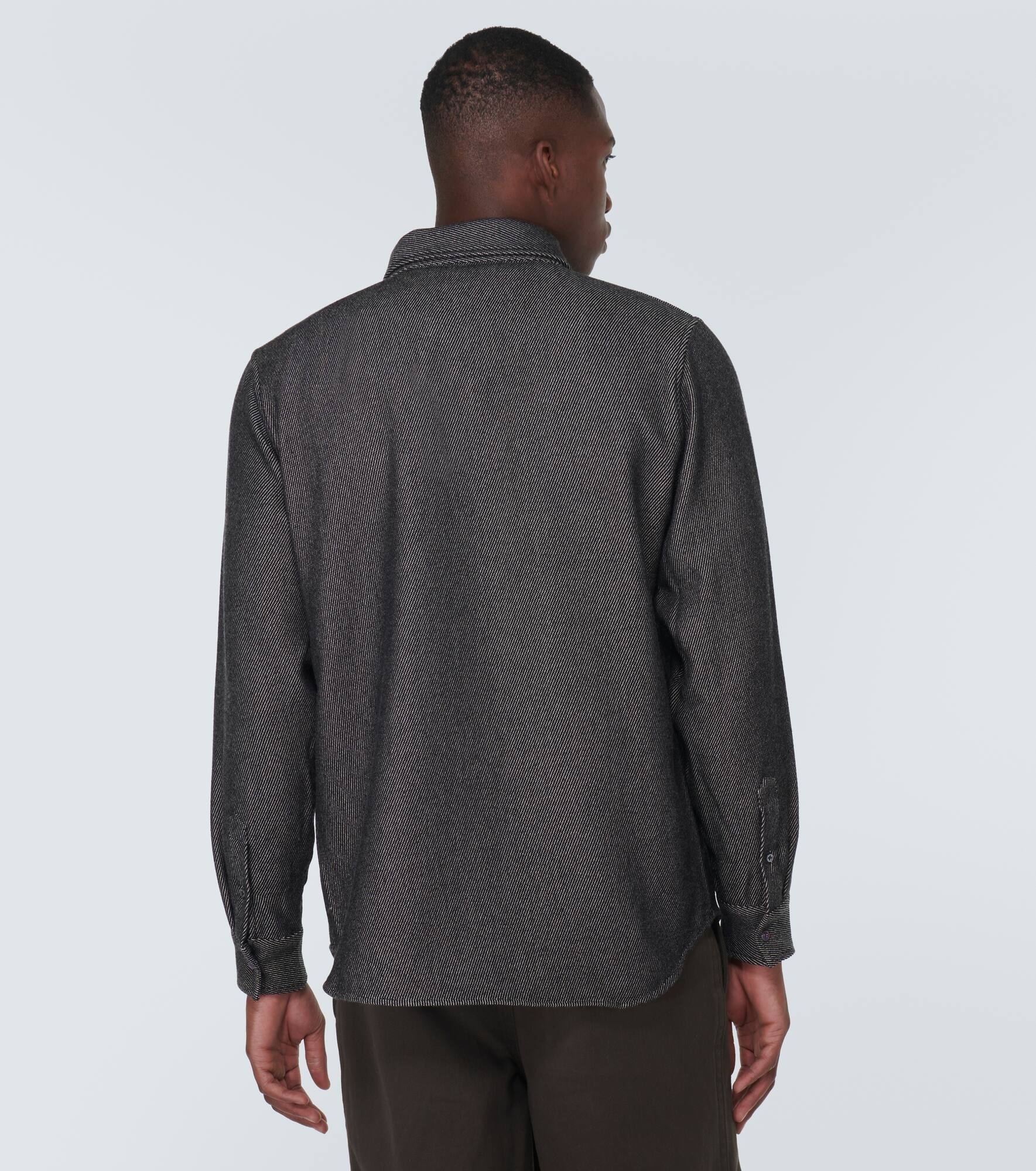 Cashmere and cotton twill shirt - 4