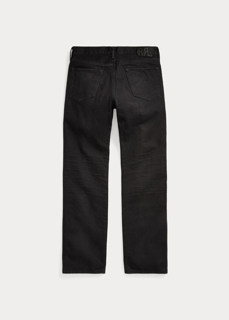 RRL by Ralph Lauren Straight Fit Black Tuxedo-Stripe Jean outlook