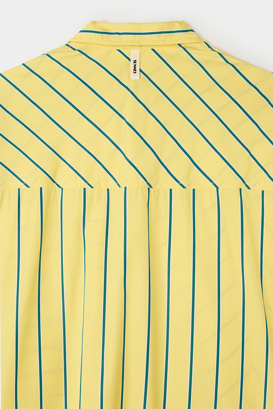 MEGA OVER SHIRT W/ CUTS / yellow stripes - 6
