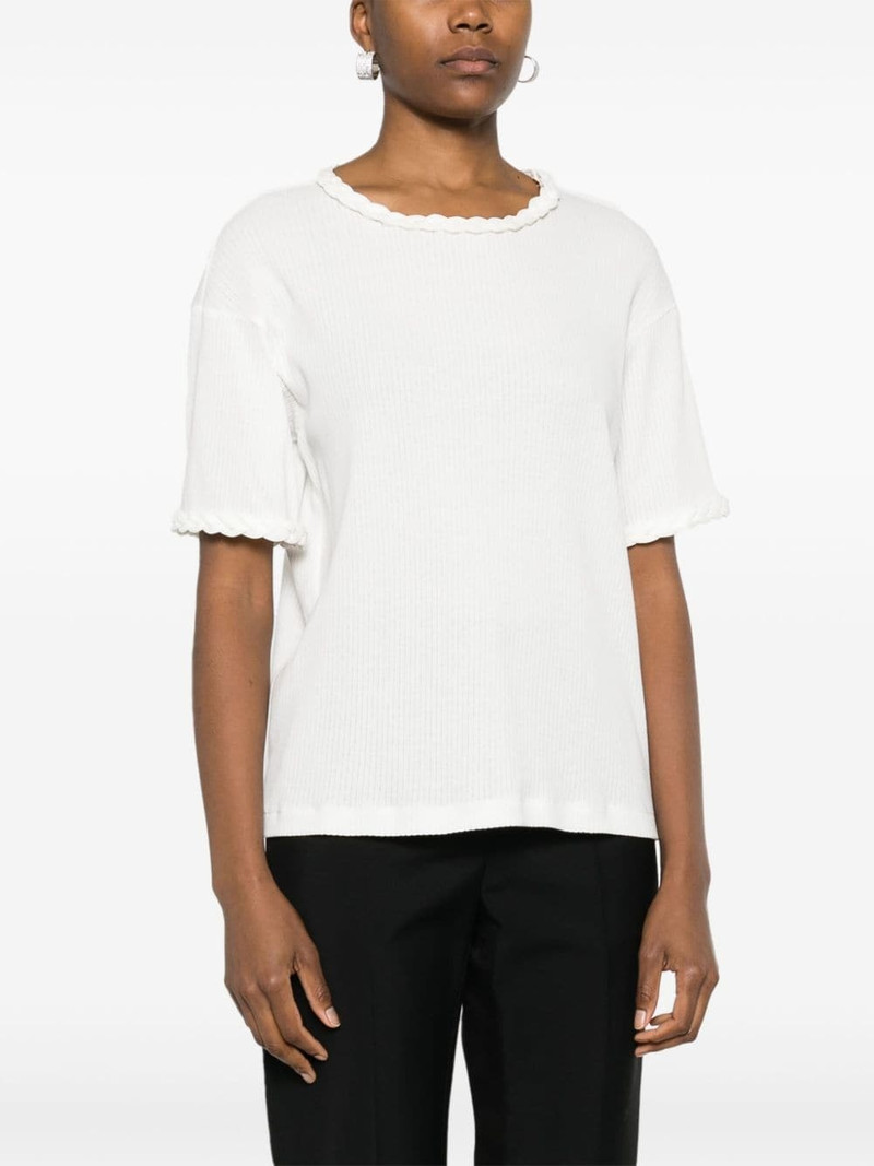 braid-detail cotton T-shirt 3