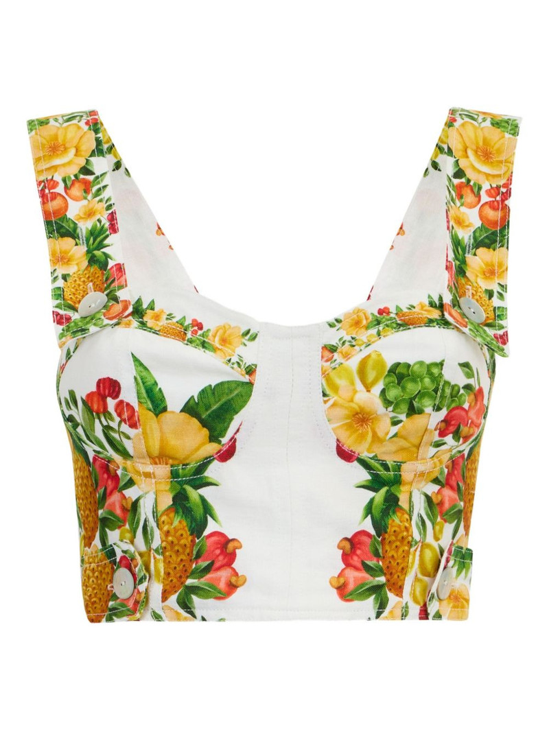 floral-print crop top 1