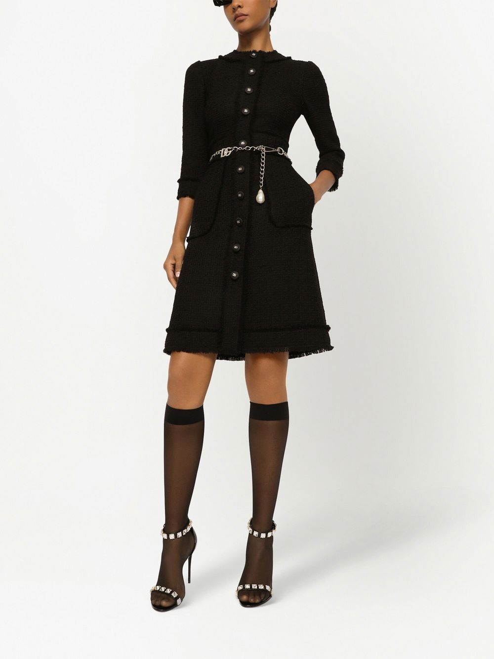 tweed midi dress - 2