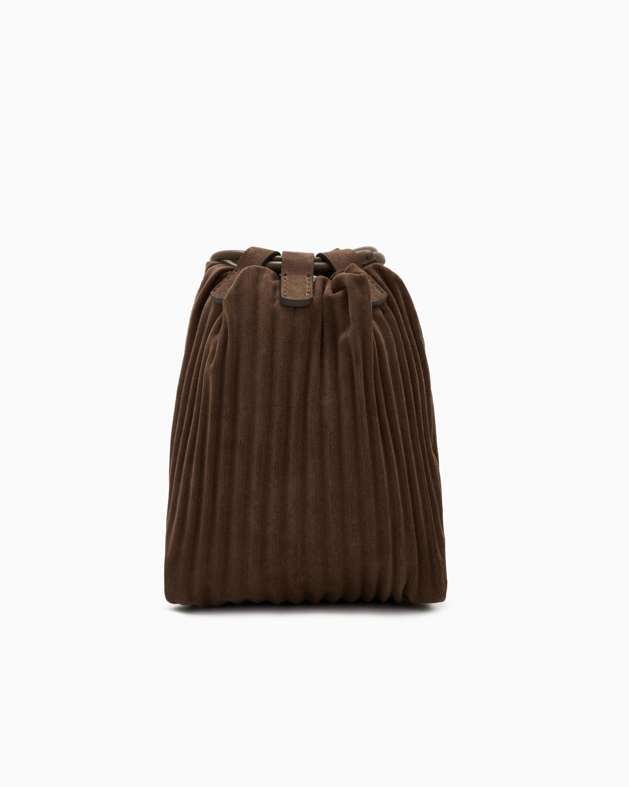 MINI BAG IN PLEATED SUEDE AND LEATHER - 3