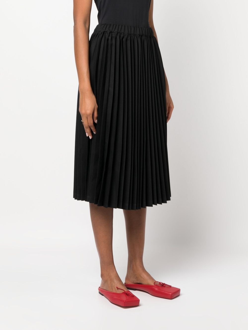 pleated high-waist skirt - 3