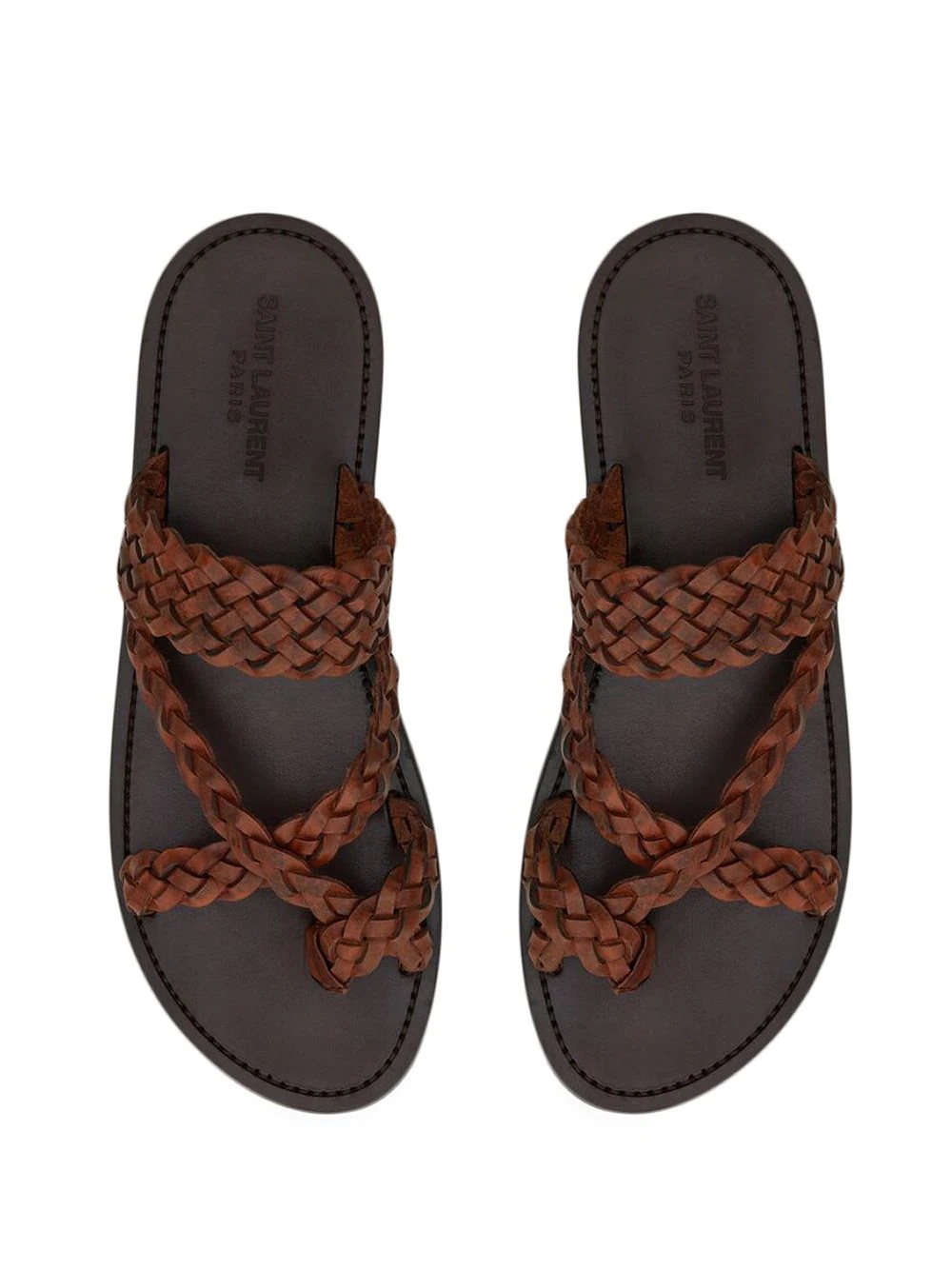 interwoven-design open-toe sandals - 3