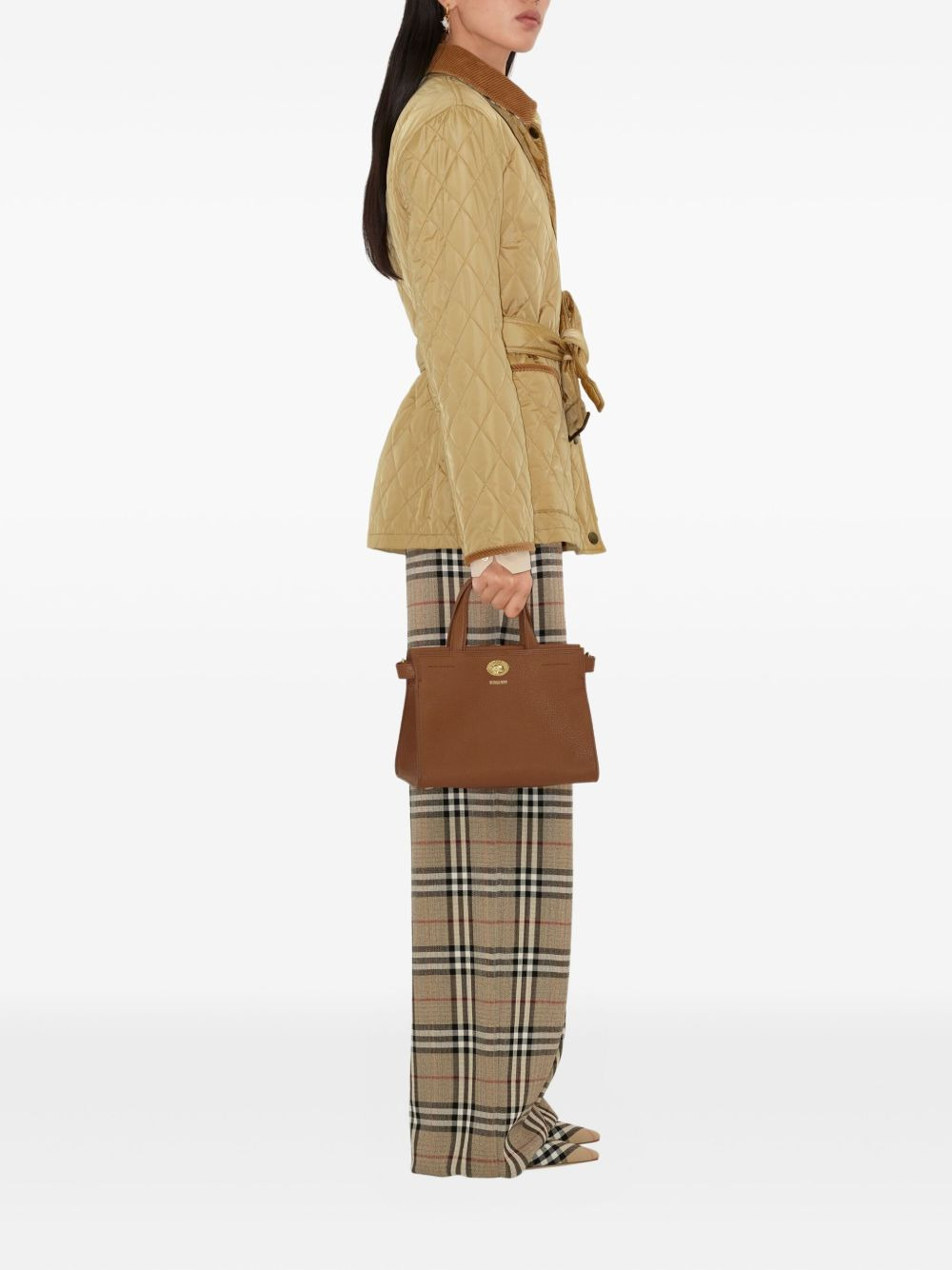 quilted belted jacket - 3