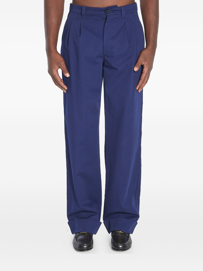 pleat cotton trousers 1