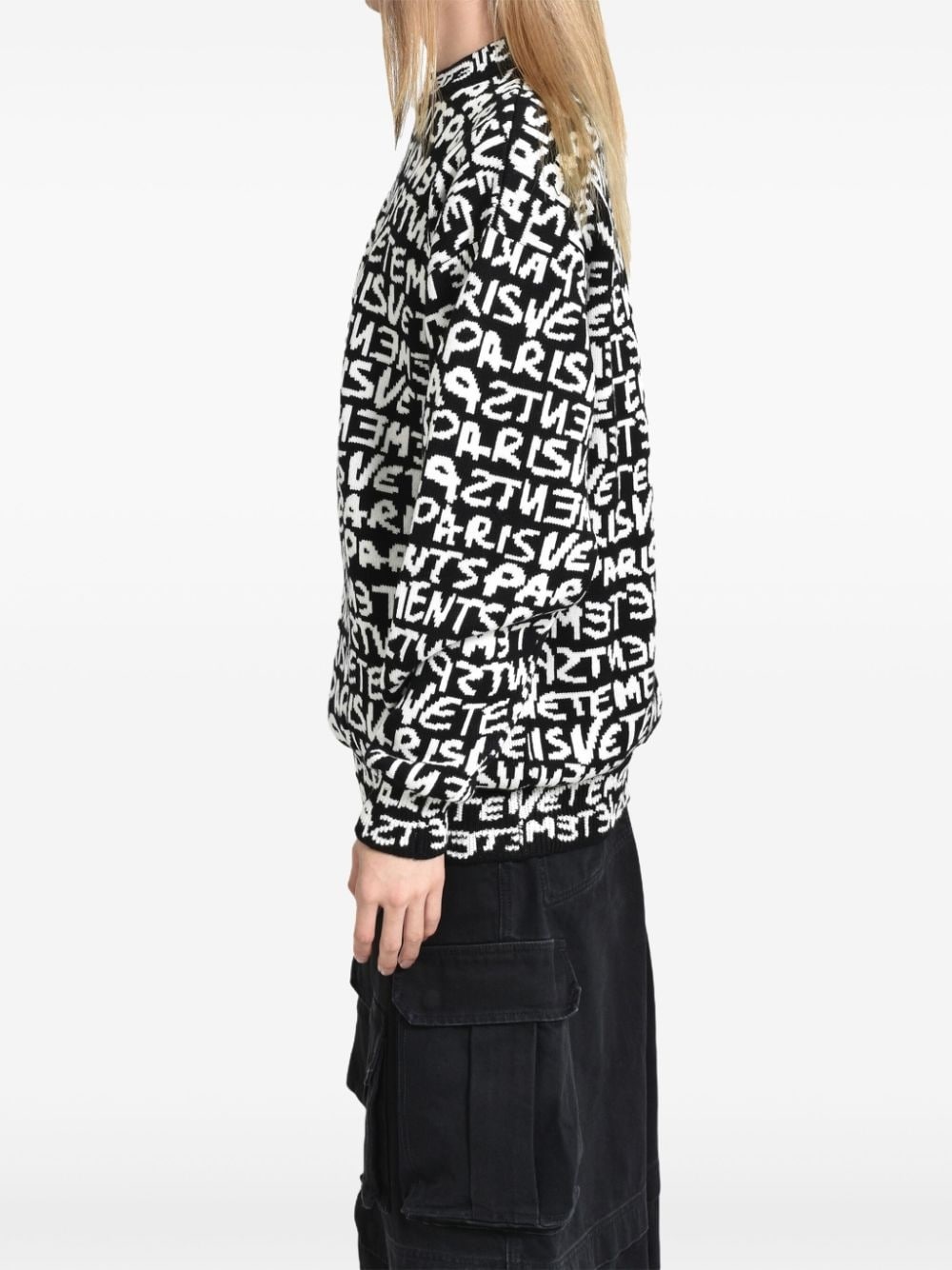 intarsia-logo jumper - 5