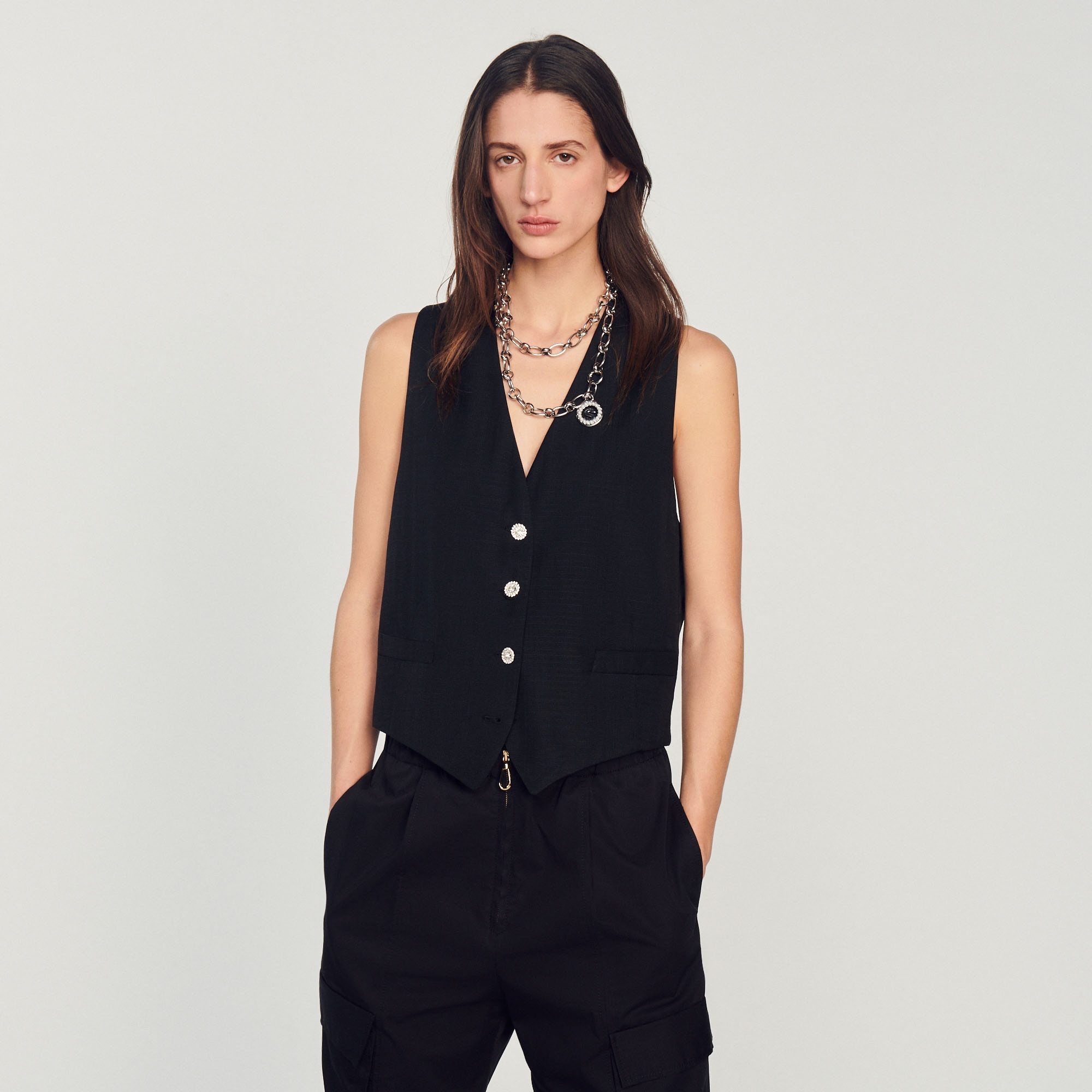 Masculine rhinestone waistcoat - 5