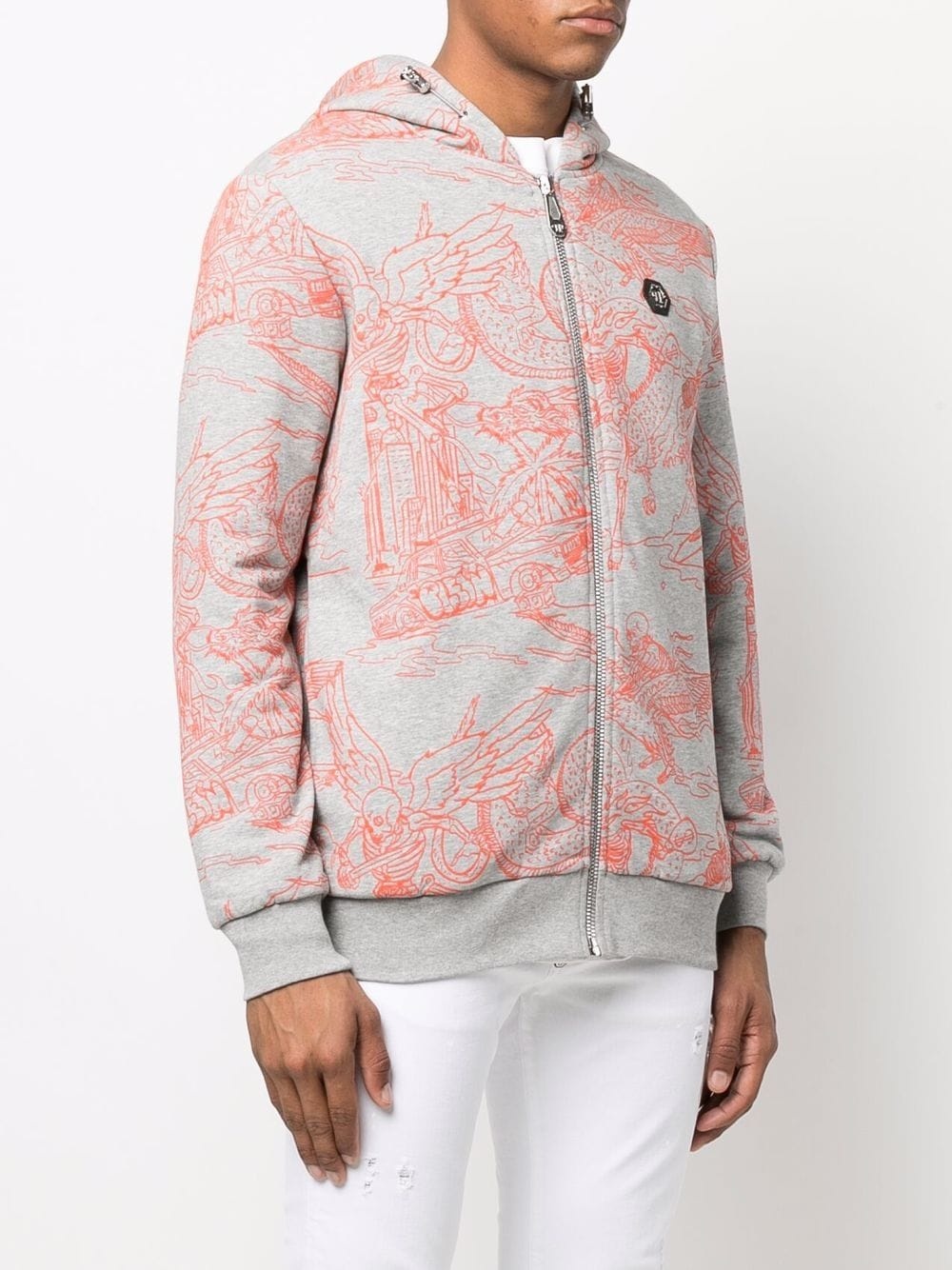 skeleton-print track top - 3