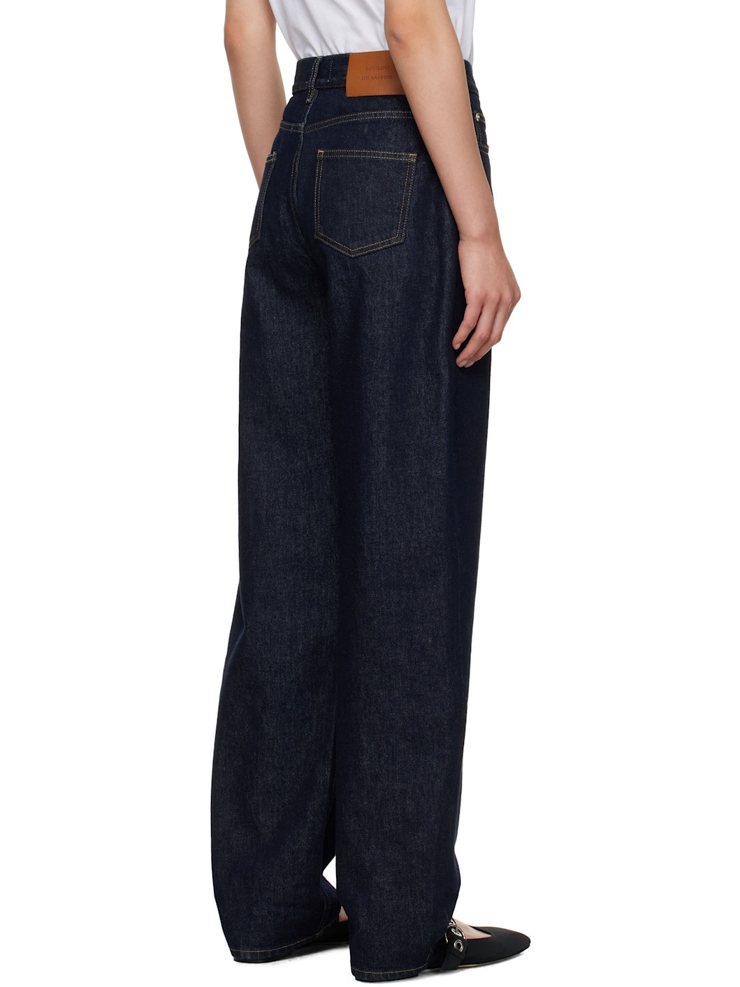 Navy Samur Straight-Leg Jeans - 3