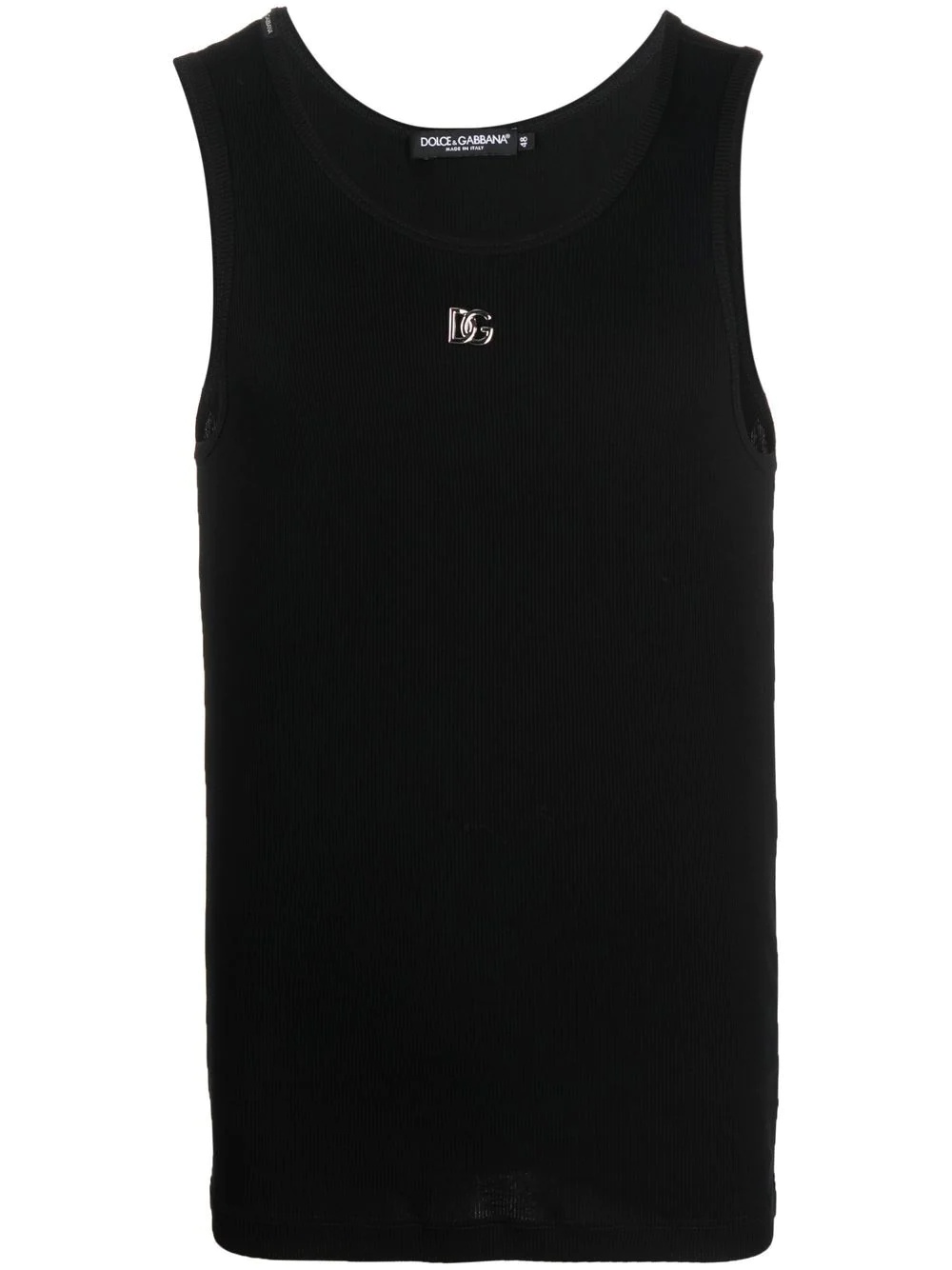 logo-plaque cotton vest - 1