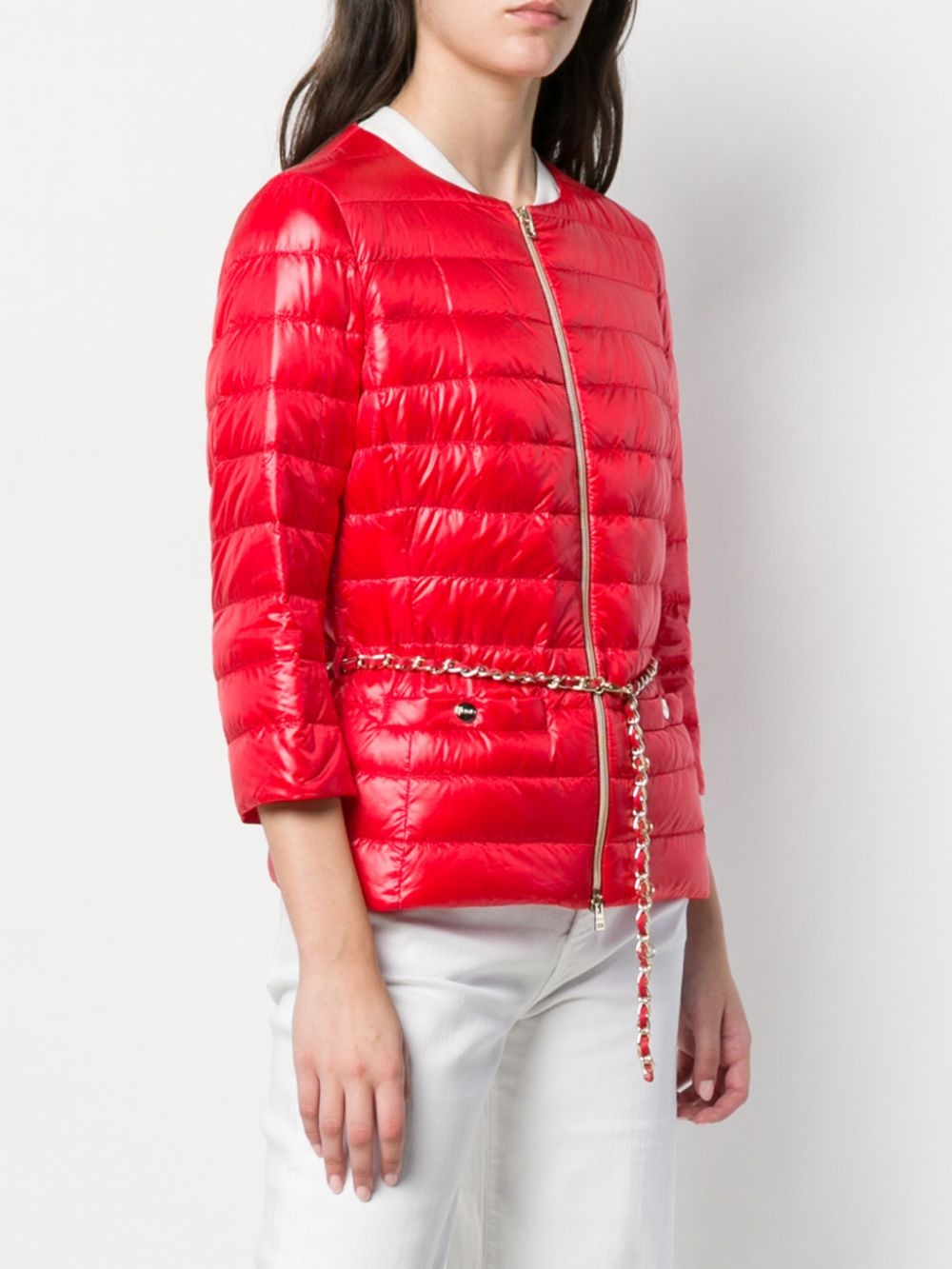 belted quilted jacket - 3