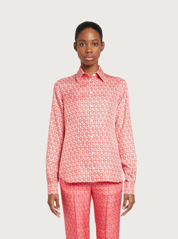 GANCINI PRINT SILK SHIRT - 2