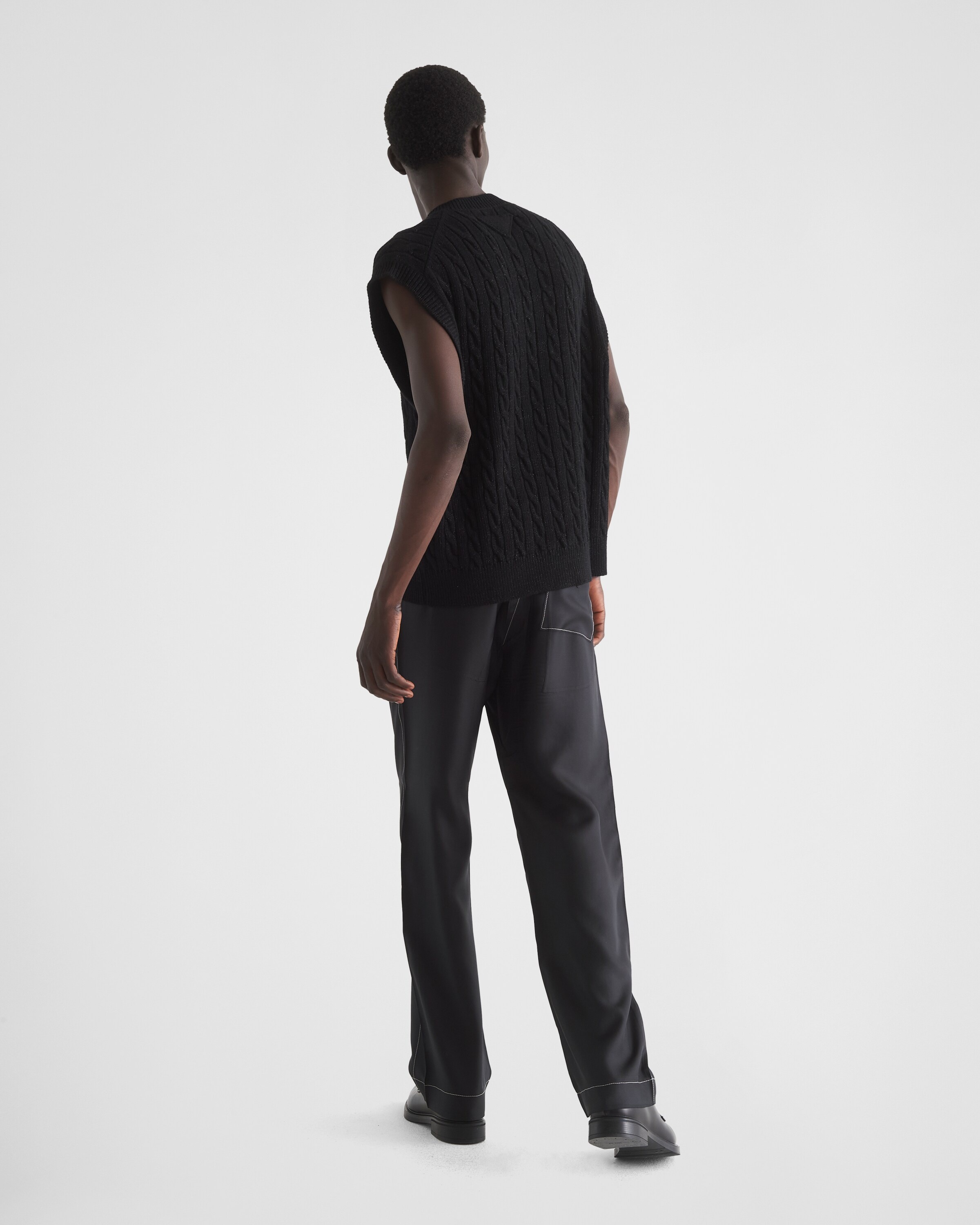 Cashmere and lamé vest - 5