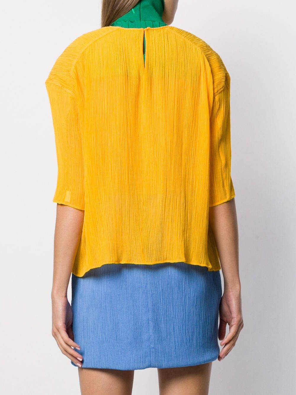 micro-pleated T-shirt - 4