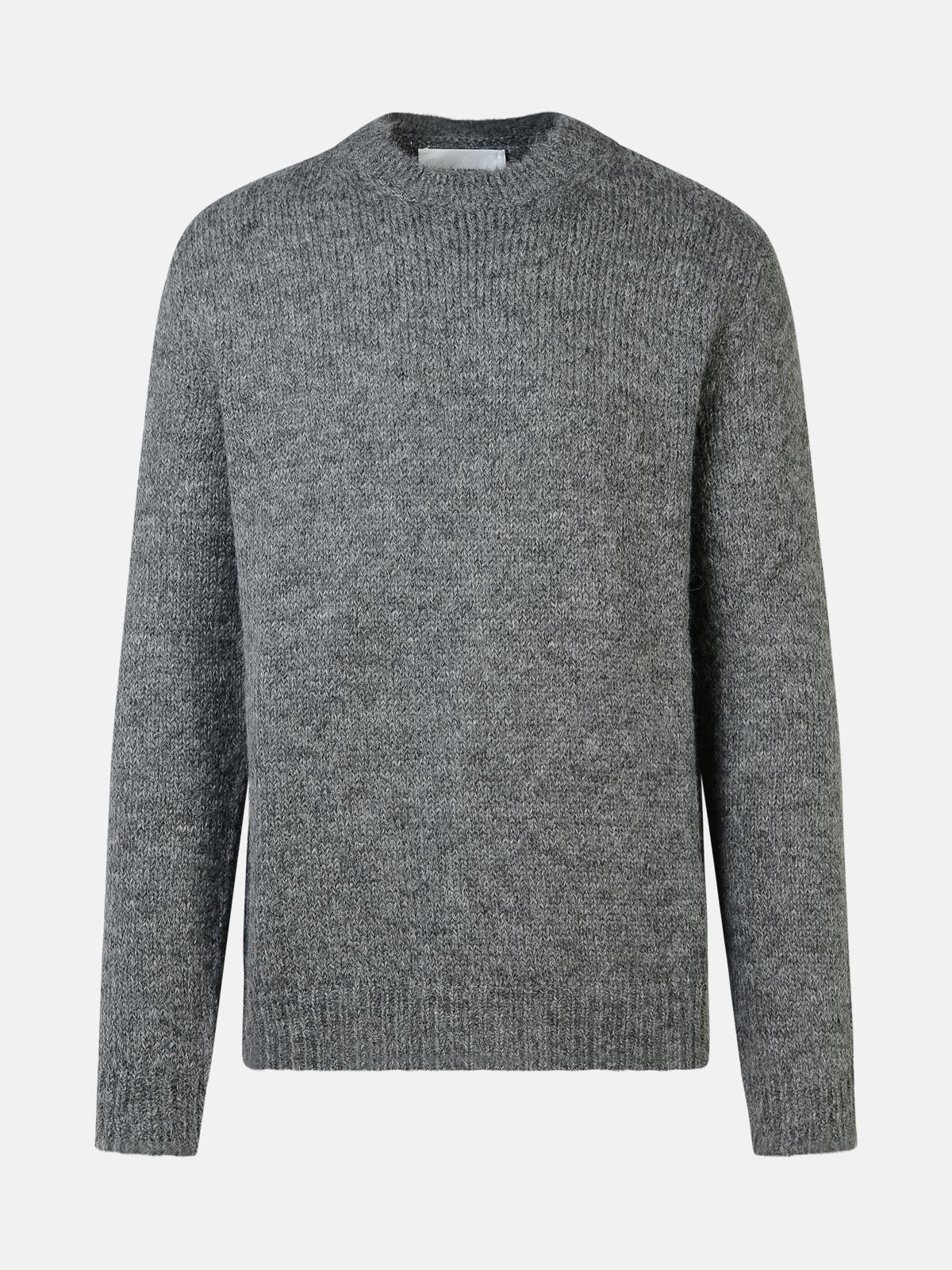 GREY ALPACA BLEND SWEATER - 1