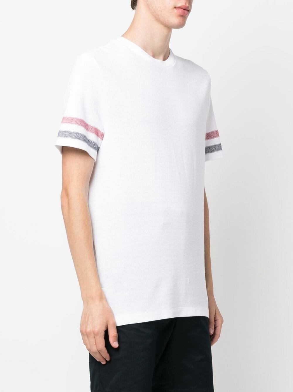 tri-colour striped knit T-shirt - 3