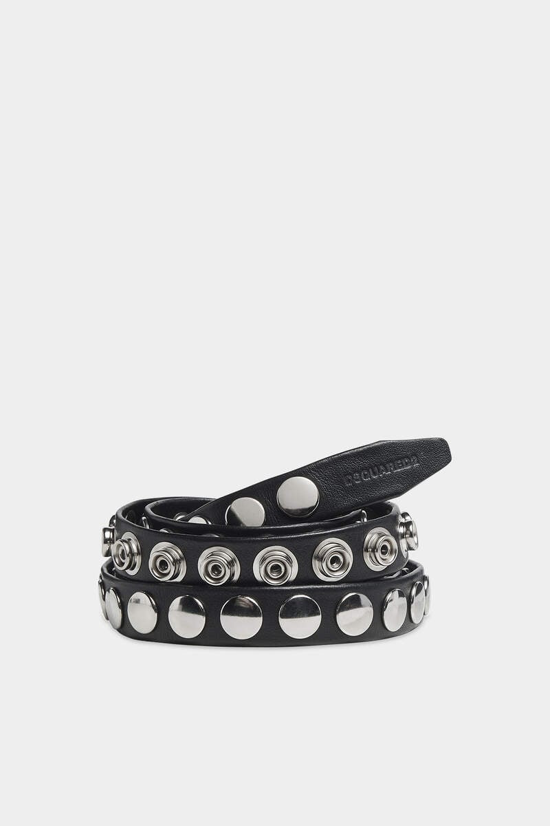 ALLOVER STUDS SNAP BUTTON BELT 1