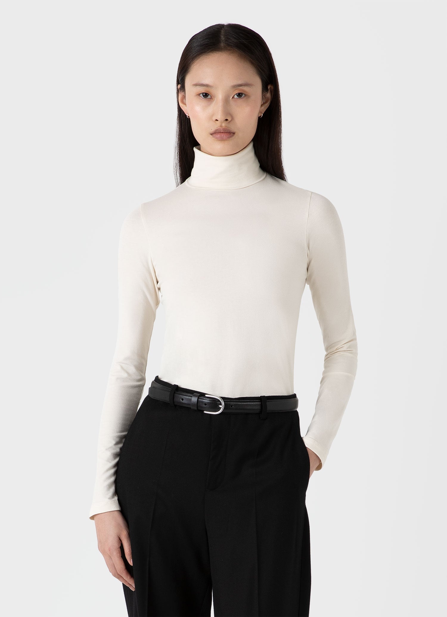 Long Sleeve Roll Neck Top - 1