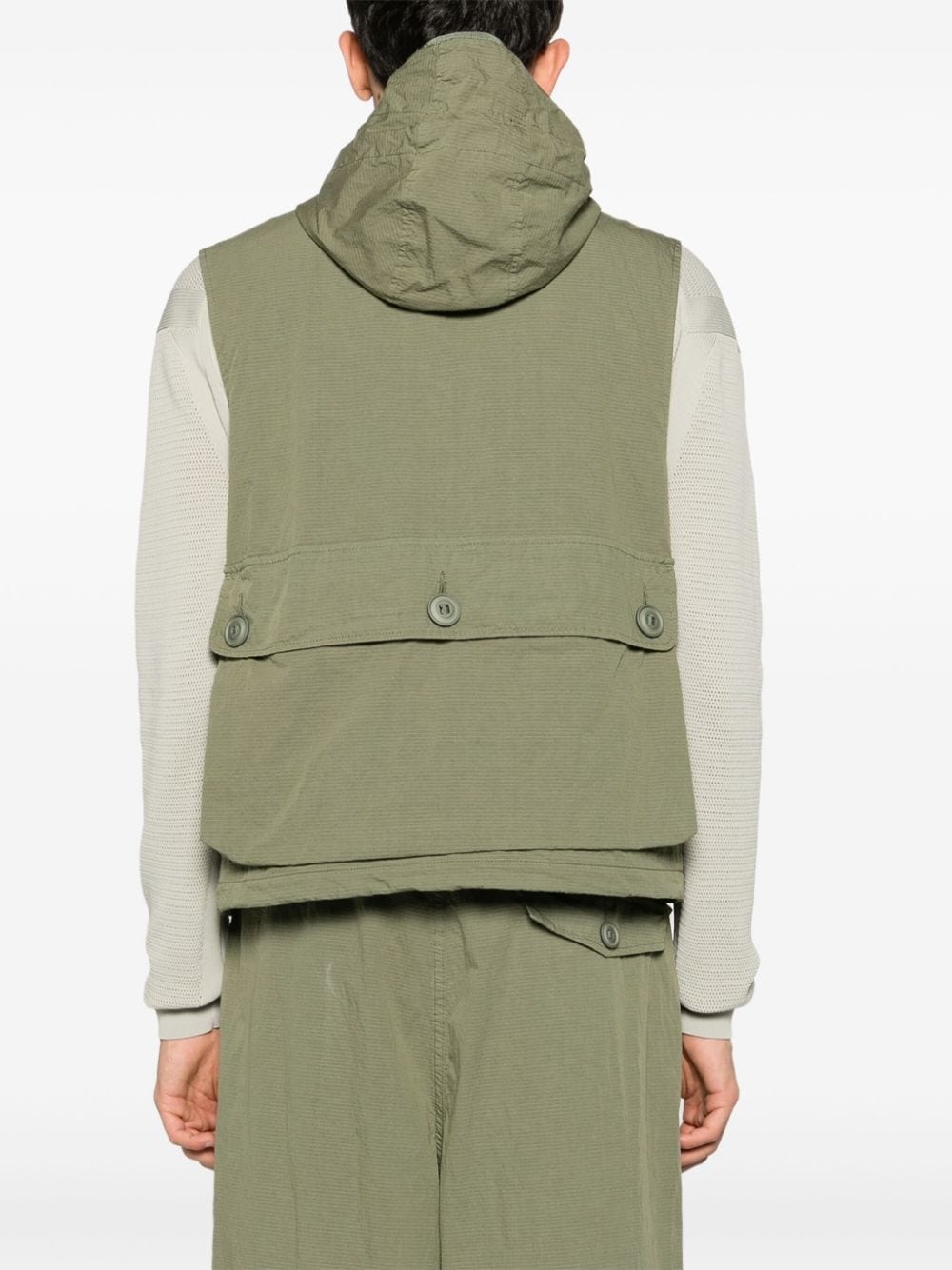 sleeveless ripstop hooded jacket - 4