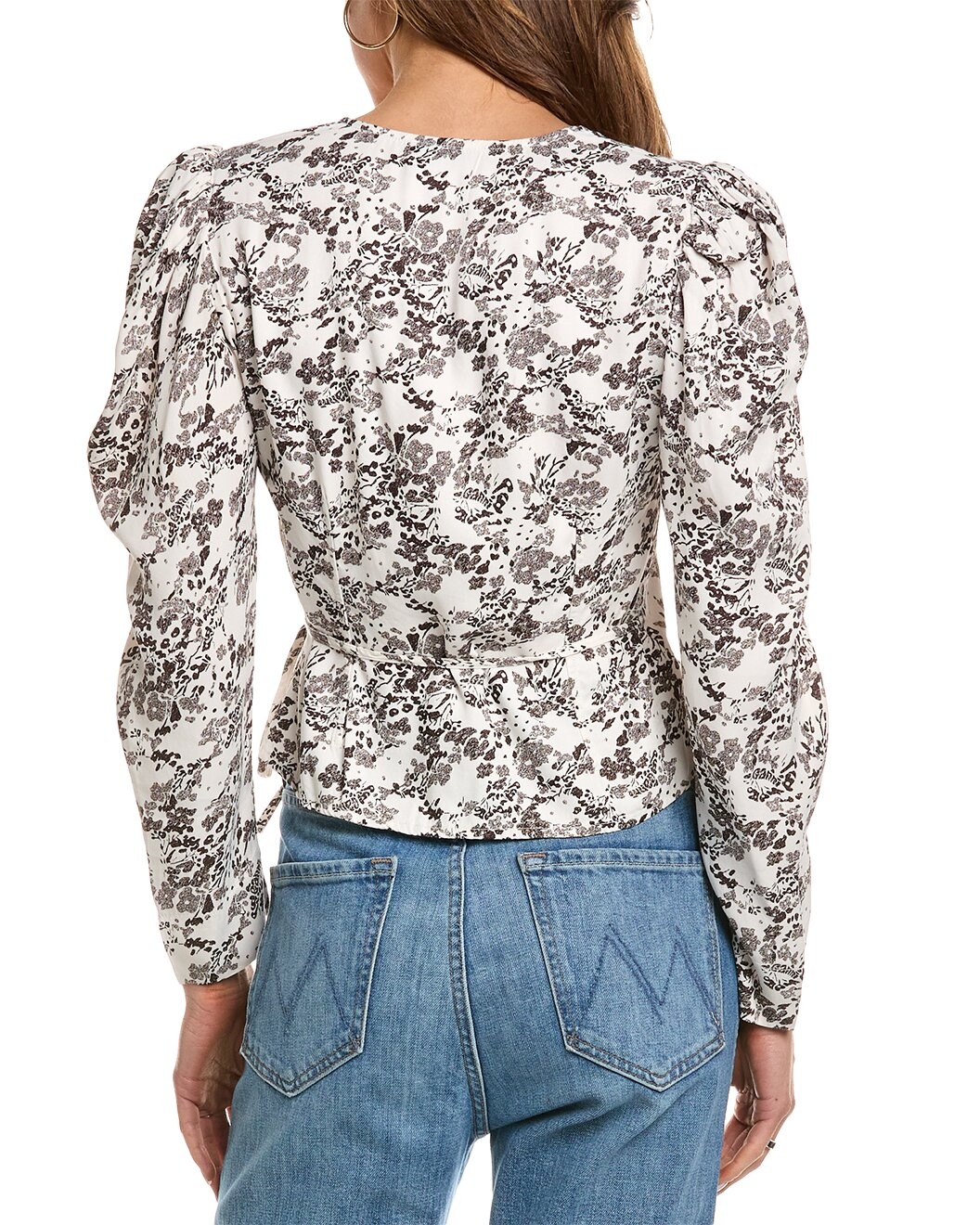 GANNI Twill Wrap Blouse - 2