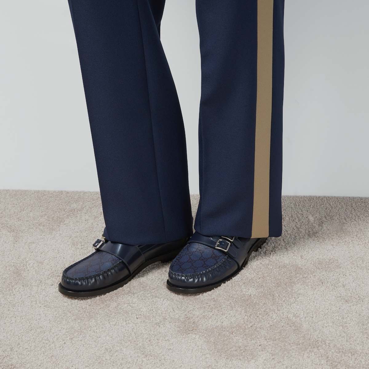 Men's buckle loafer with GG - 3