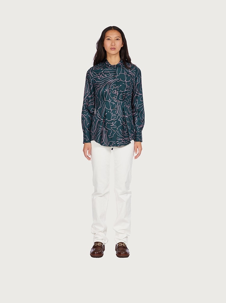 PRINTED SILK SHIRT - 6