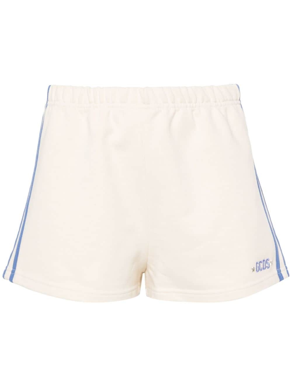 logo-embroidered jersey shorts - 1