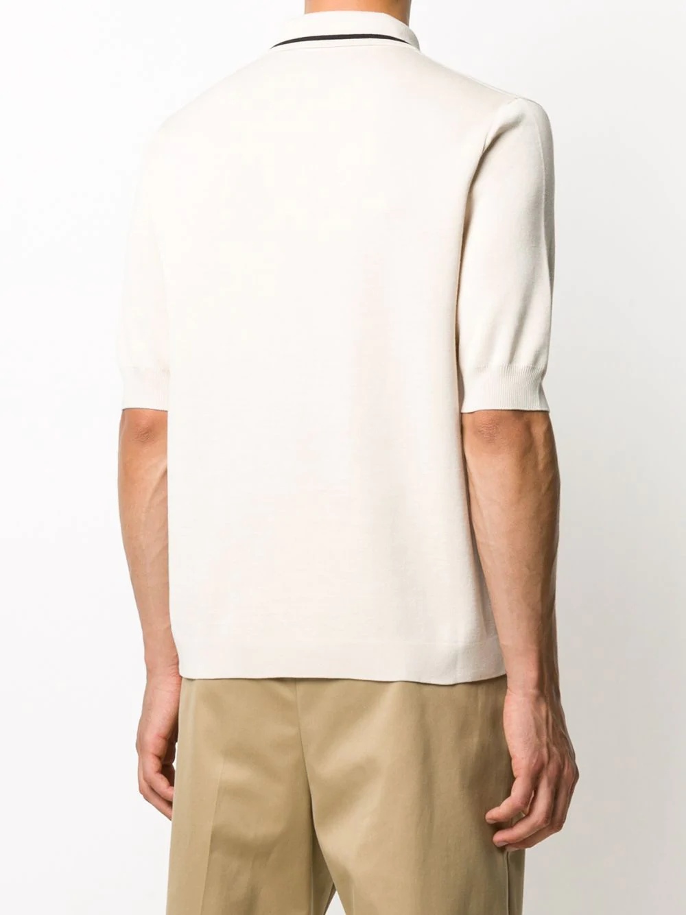 Web-trimmed polo shirt - 4