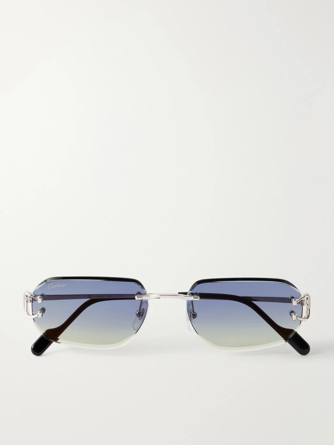 Motifs de Cartier Square-Frame Silver-Tone Sunglasses - 1
