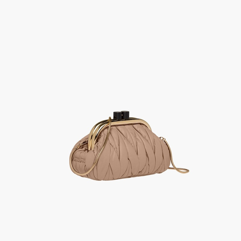 Miu Belle Nappa leather clutch 5