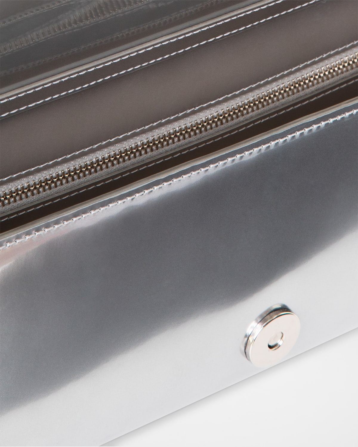 Anouk Small Metallic Leather Clutch Bag - 4