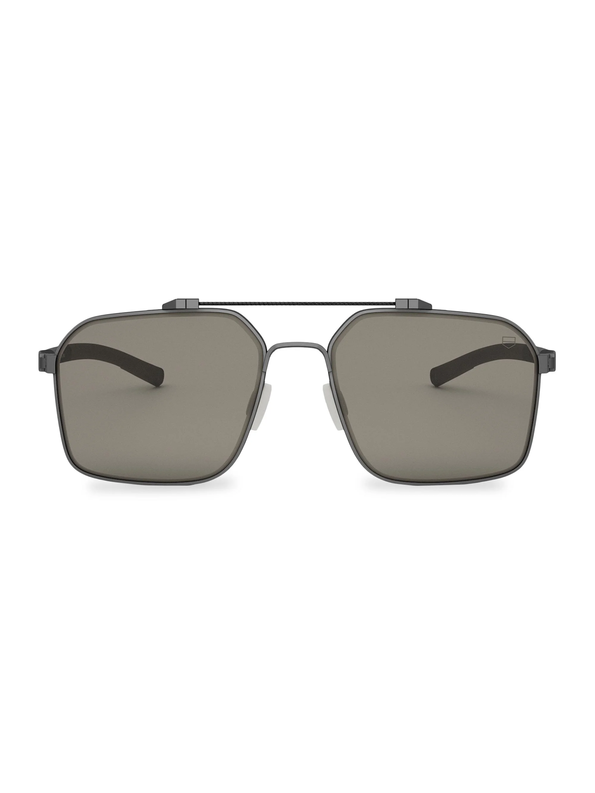 Men's Flex Dyneema 57MM Square Sunglasses - Dark Grey Gunmetal - 1