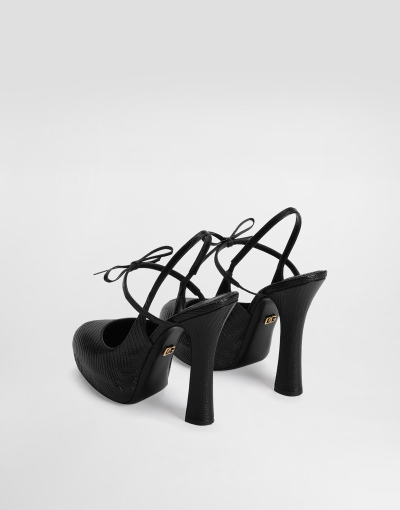 Dolce & Gabbana Lizard skin slingbacks outlook