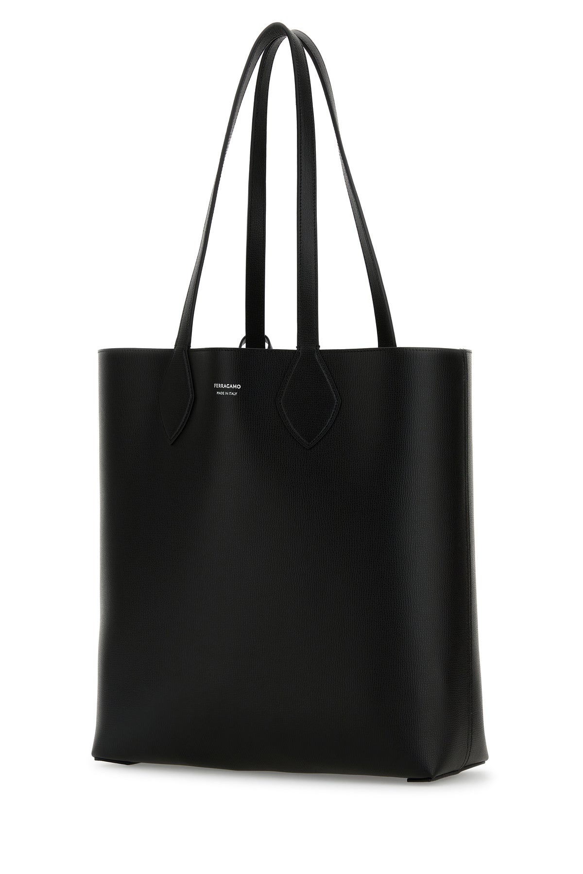 Black leather Allover shopping bag - 2