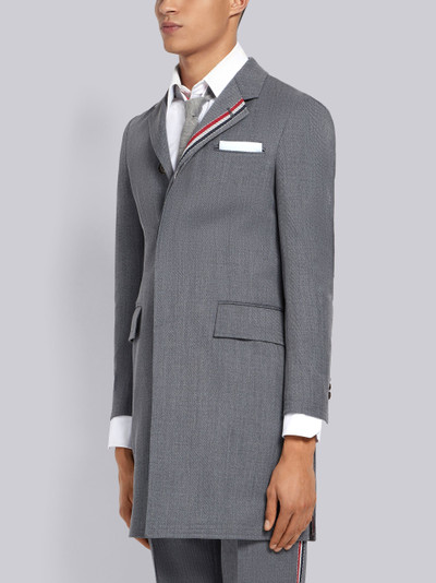 Thom Browne Rwb Stripe High Armhole Overcoat outlook