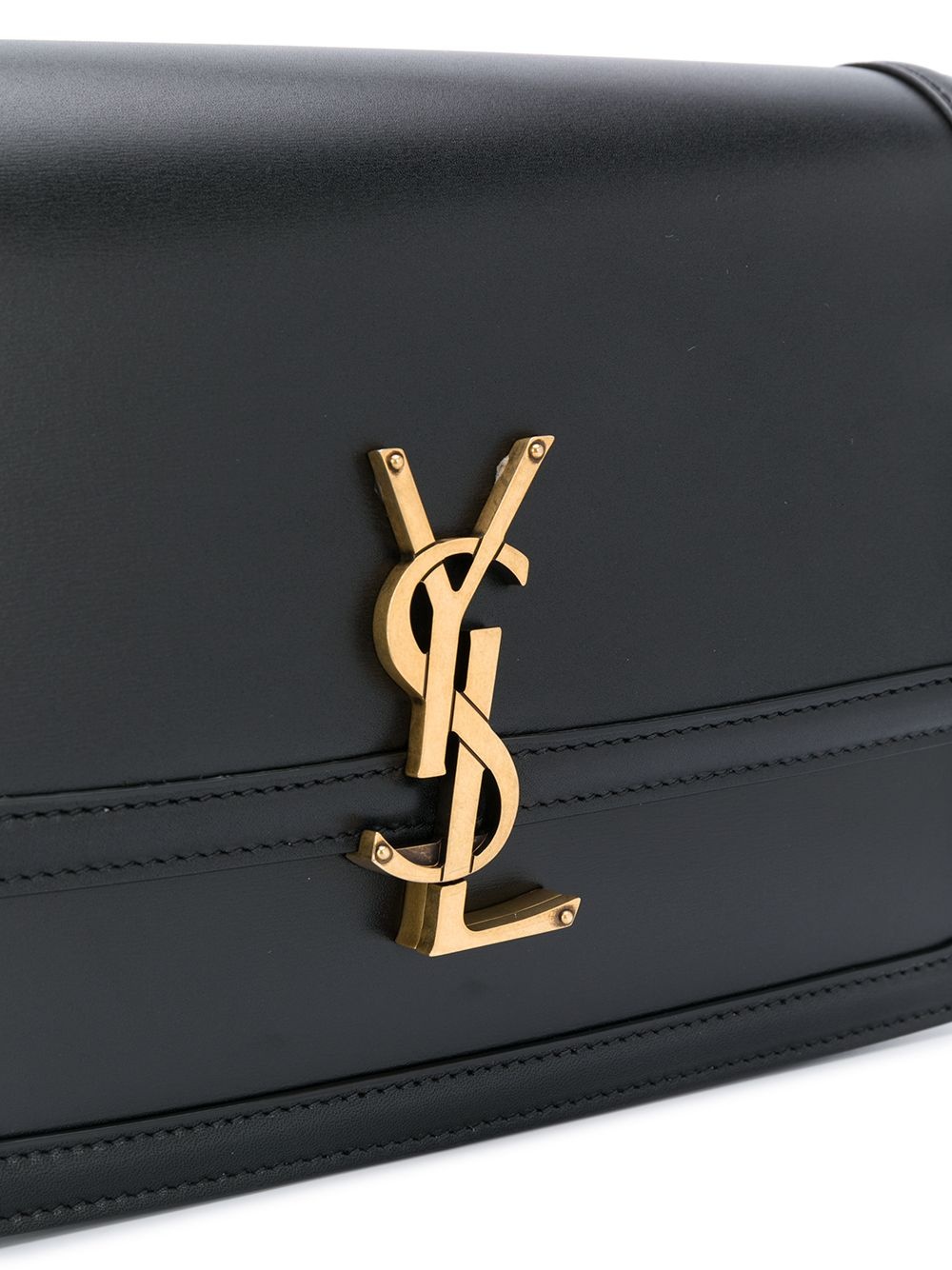 monogram leather shoulder bag - 4