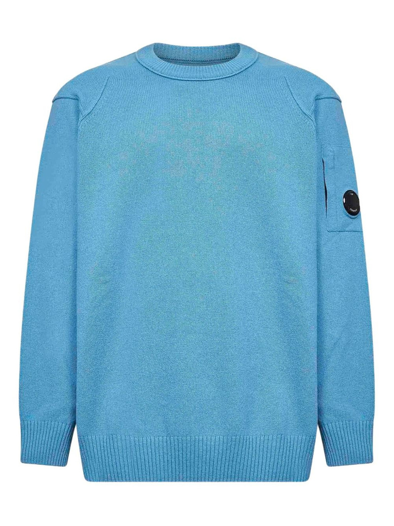 lens-pocket crew-neck sweater 1