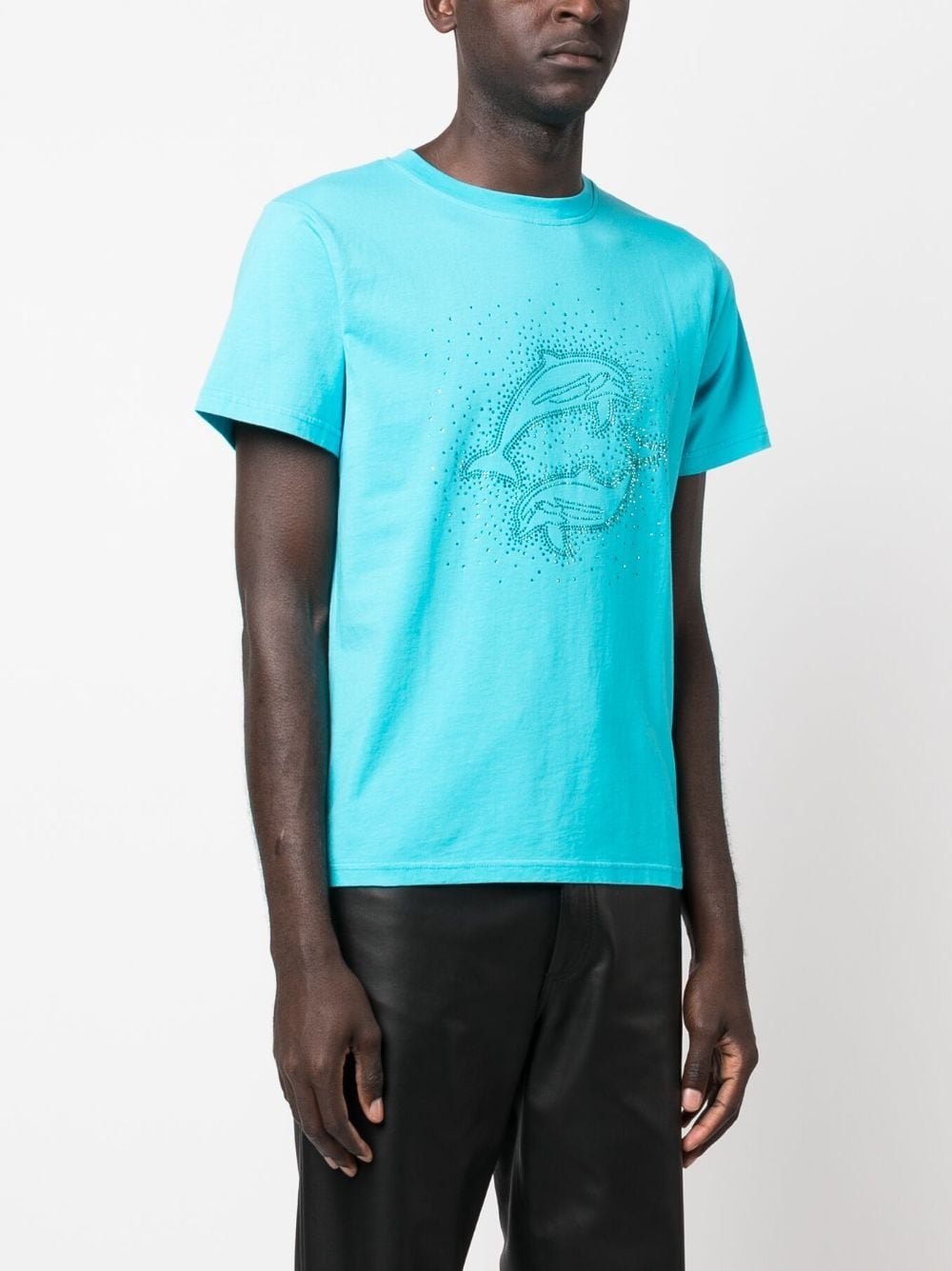 rhinestone-embellished organic cotton T-shirt - 4