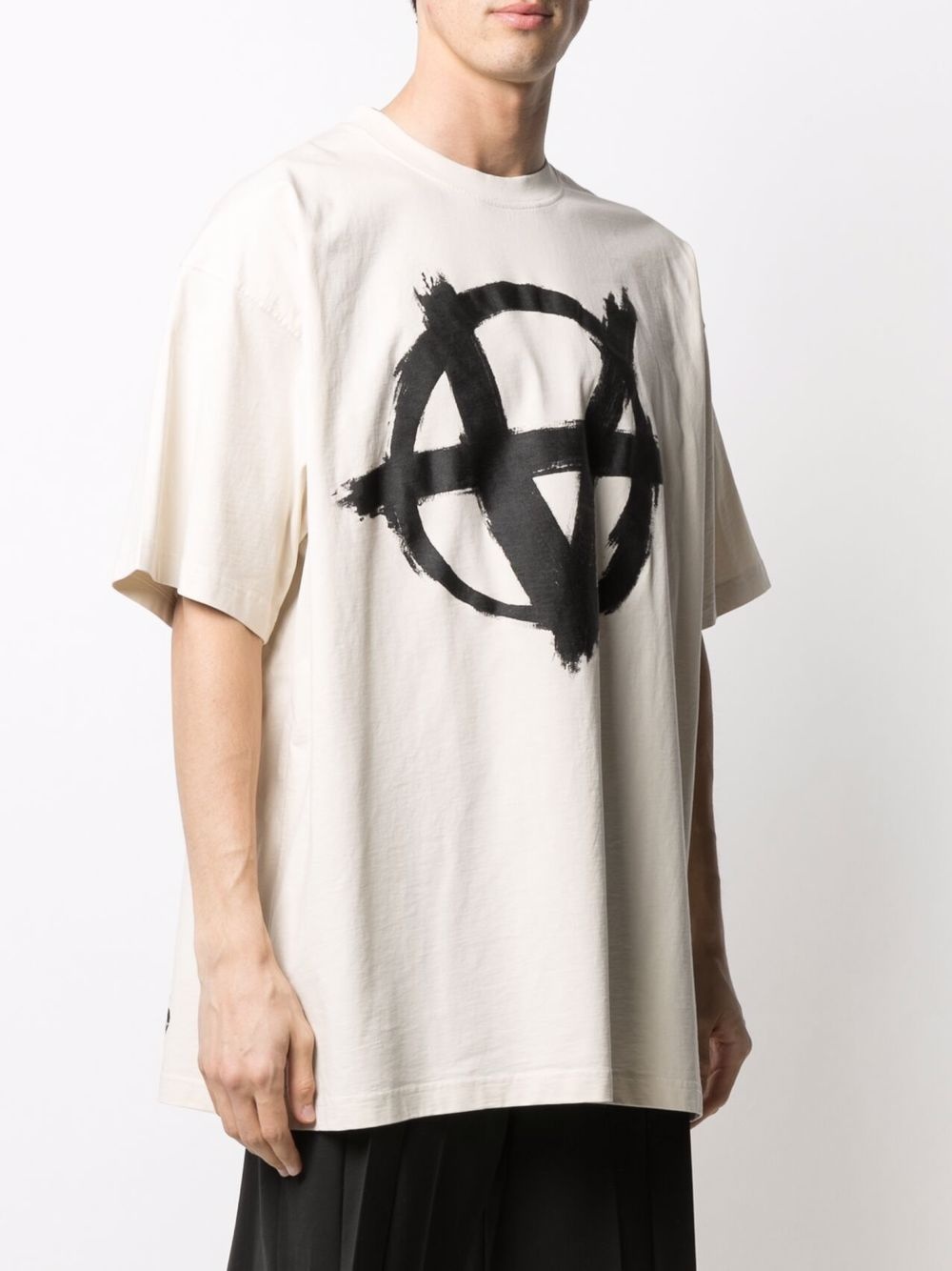 Inverted Anarchy print T-shirt - 4