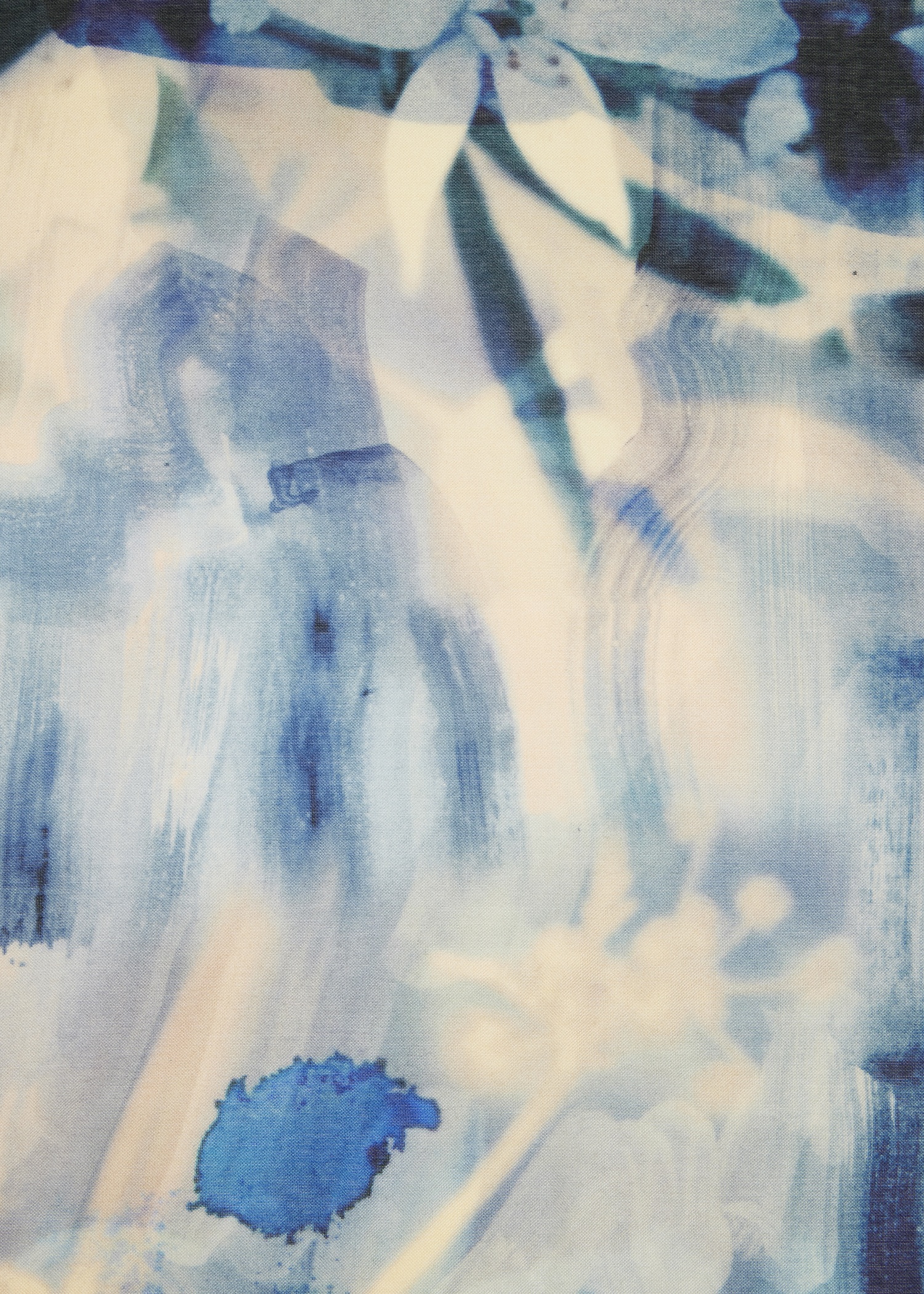 Blue 'Painted Photograph' Scarf - 4