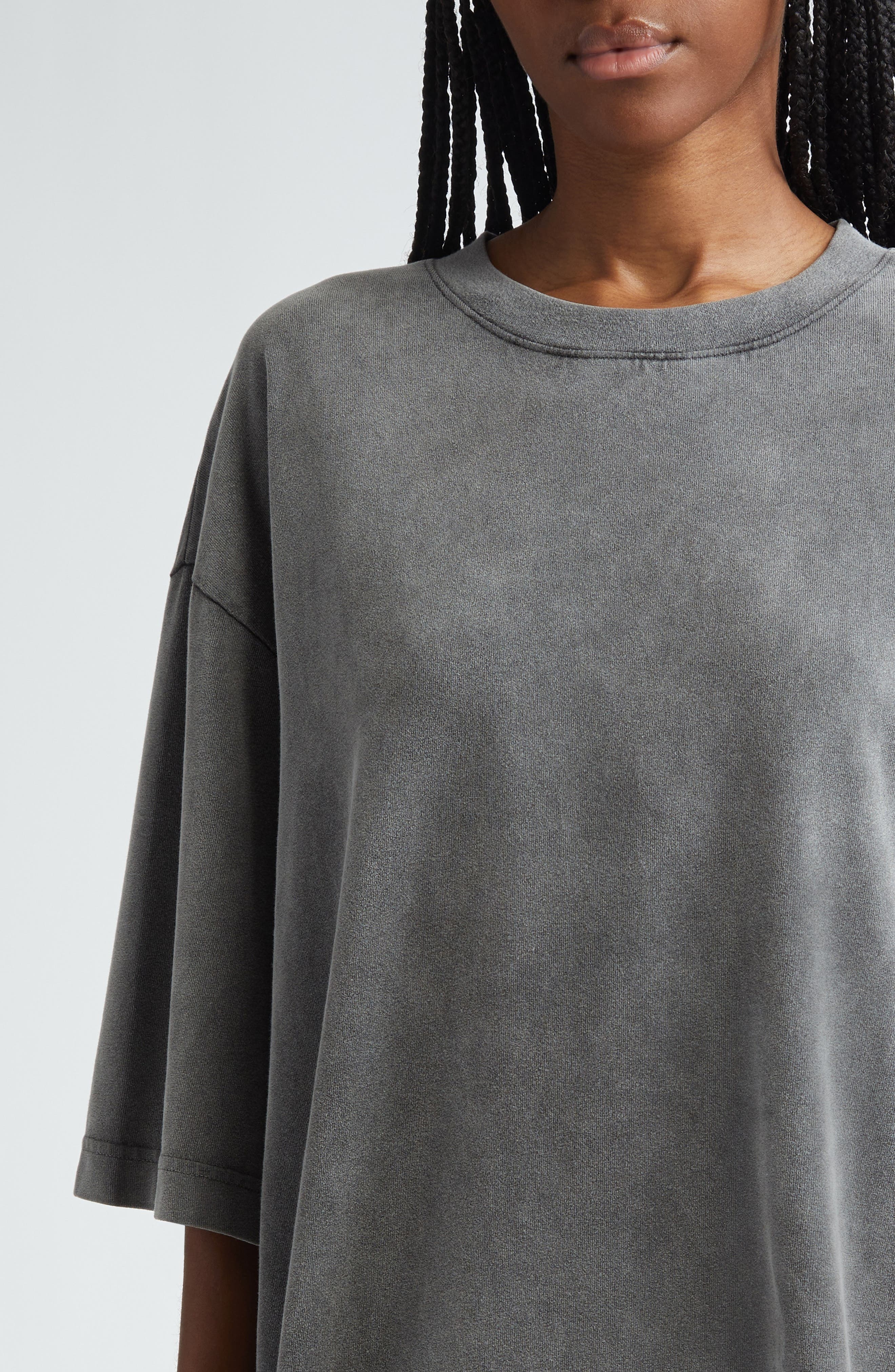 Acne Studios Exford Oversize T-Shirt in Faded Black at Nordstrom - 5