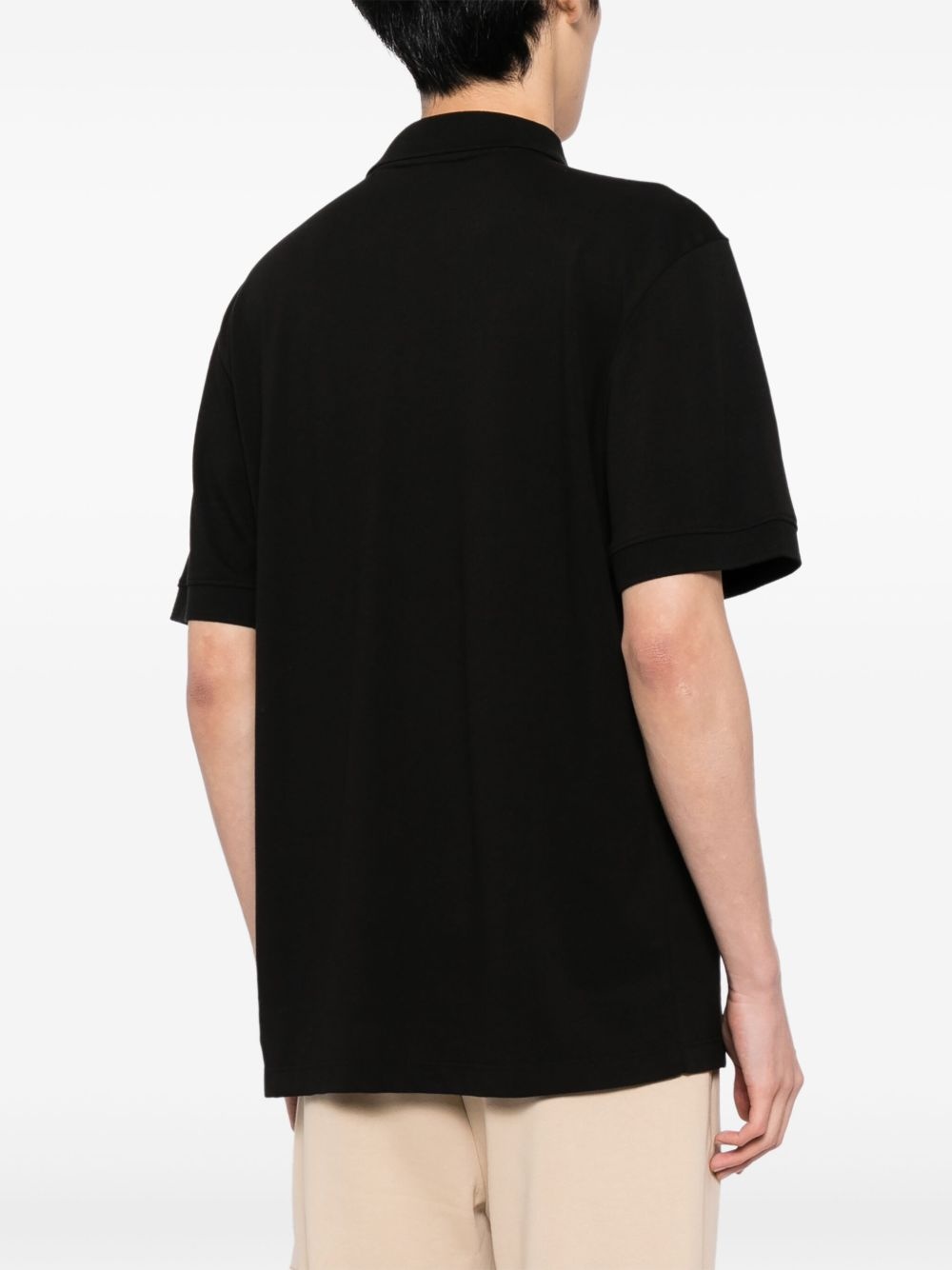 logo-artwork cotton-piqué polo shirt - 4