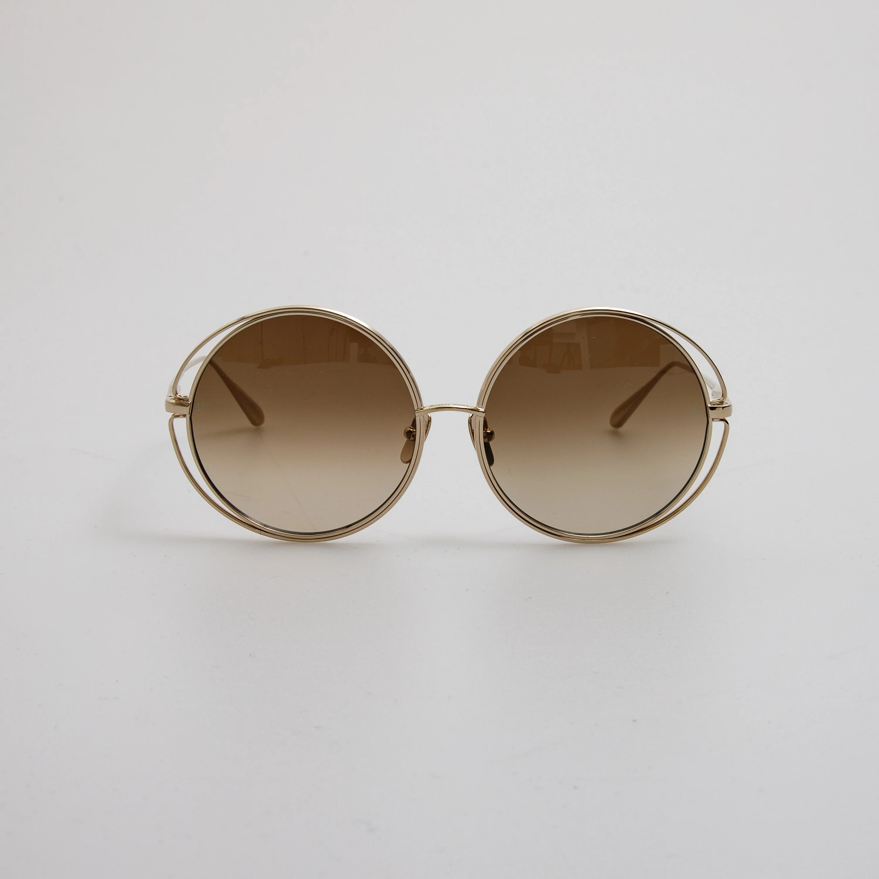 Selene Round Sunglasses in Gradient Mocha - 1