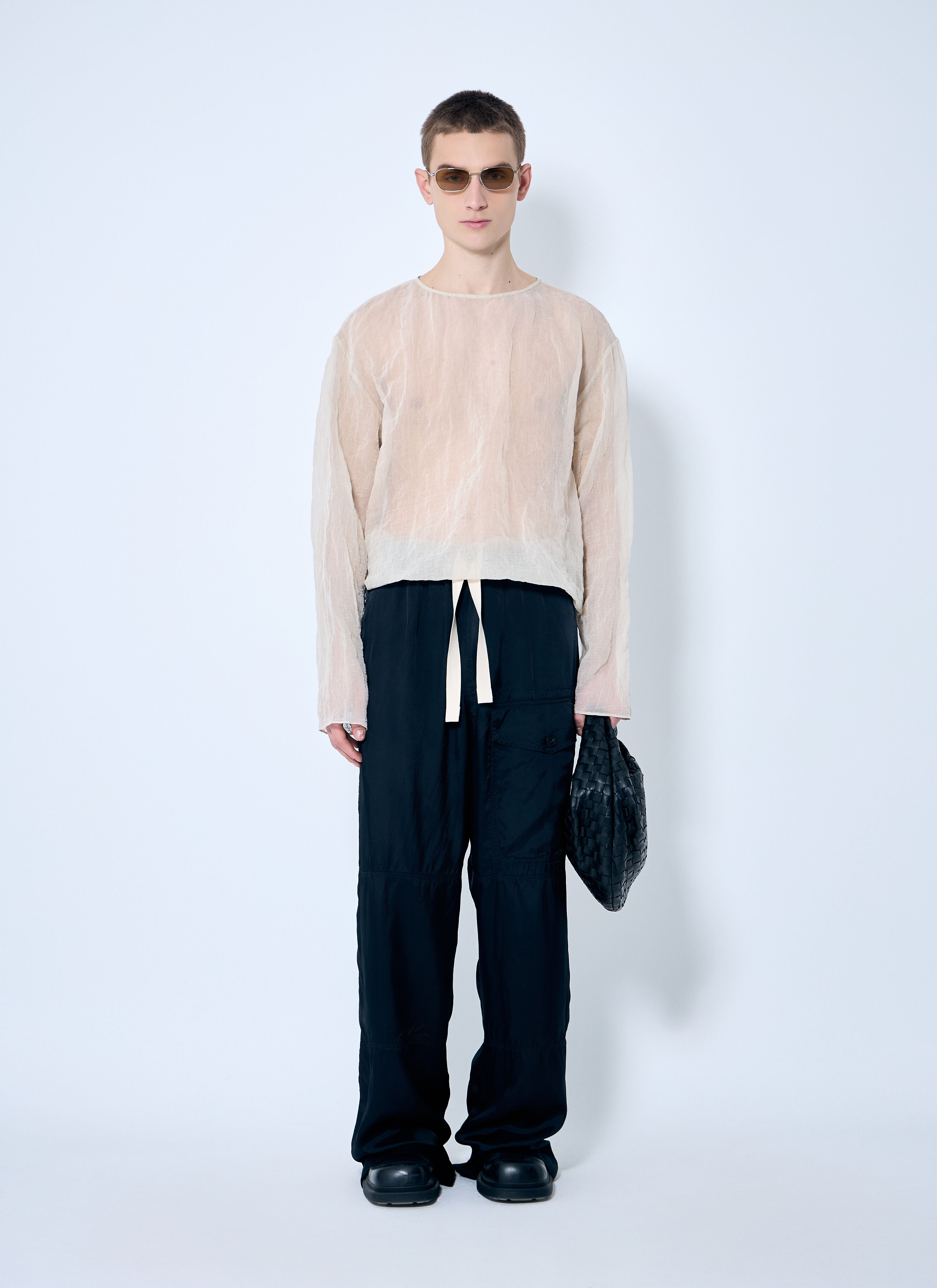 Dries Van Noten Men Satin Pants - 2