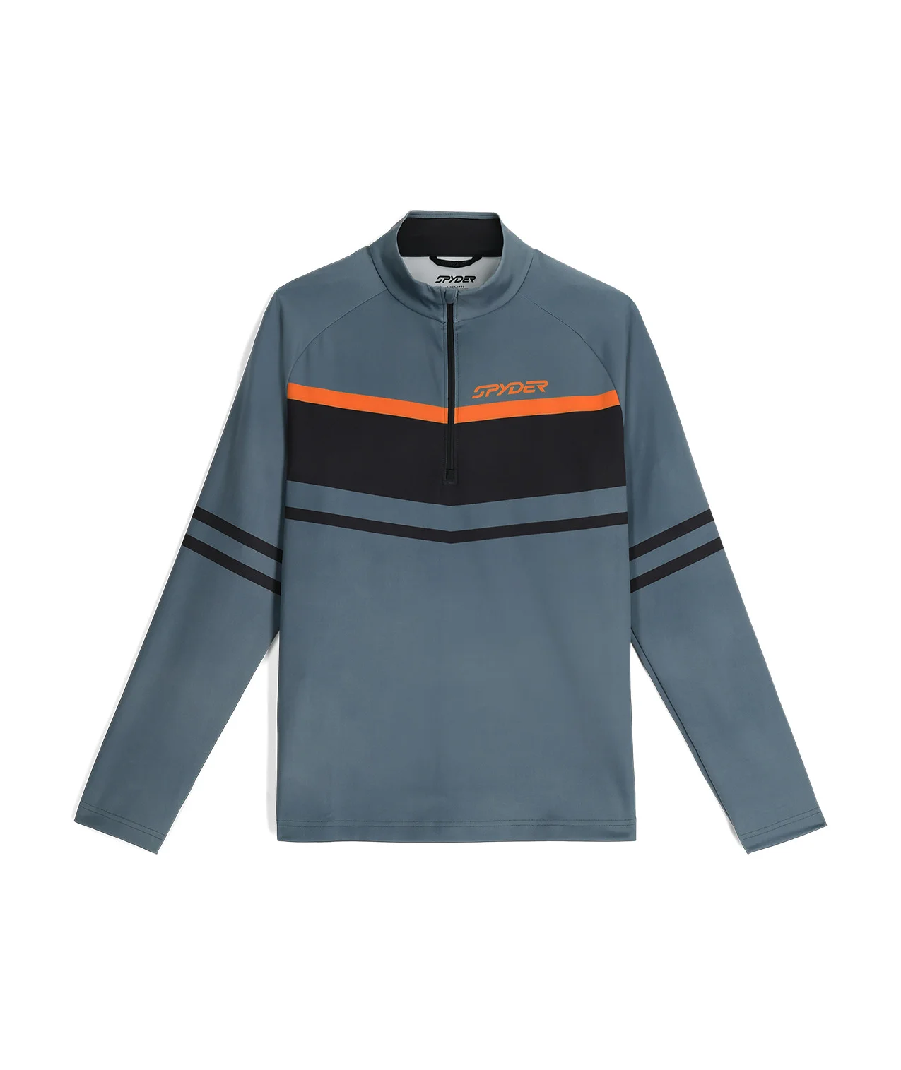 Mens Legacy Half Zip T-Neck - Slate Blue - 1